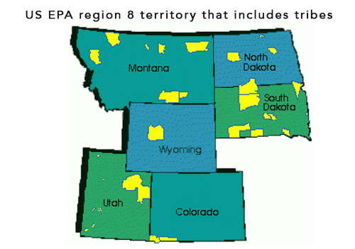 EPA regional areas within the US